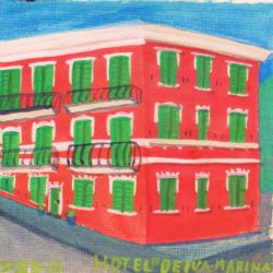 Watercolor of Hotel en Deiva Marina Liguria Italy