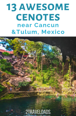 One of the best things to do in Cancun is exploring cenotes: inland swimming caves. It's the perfect beautiful adventure on your Mexico vacation. #mexico #cancun #tulum #nature