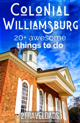 Colonial Williamsburg with kids is perfect for learning about history, enjoying costumes, and having a fun family vacation. Historic architecture and tavern restaurants make this Virginia destination perfect, especially at Christmas. #Williamsburg #virginia #familytravel