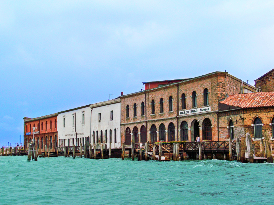 Docks on backsided of Murano Venice Italy 1
