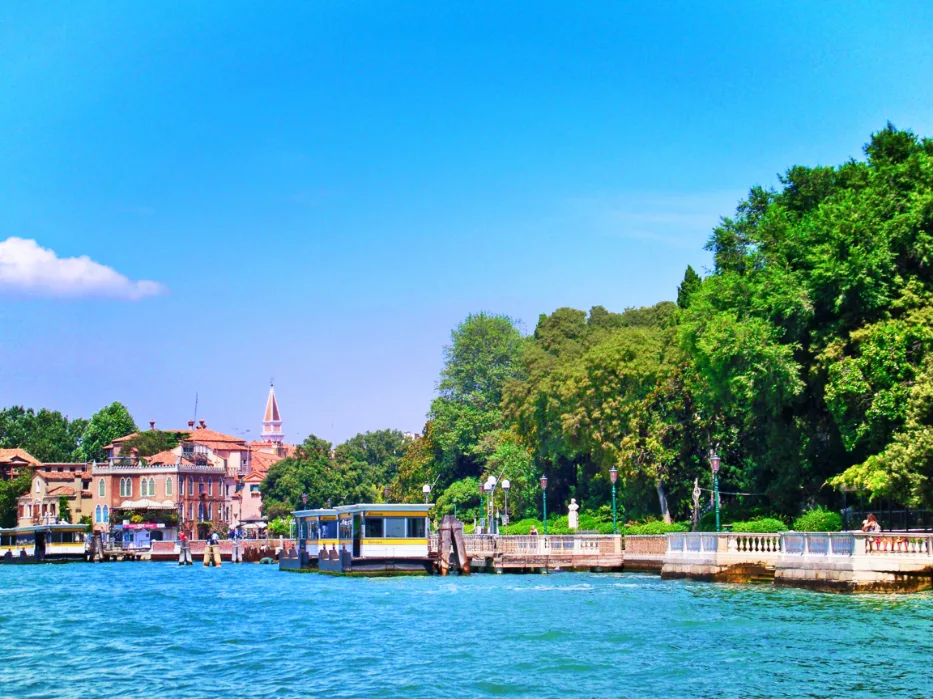 Vaporetto Station at southern bank Venice Italy 1