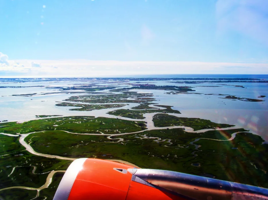 Venice from the Air aboard EasyJet from Marco Polo International Airport Venice Italy 1