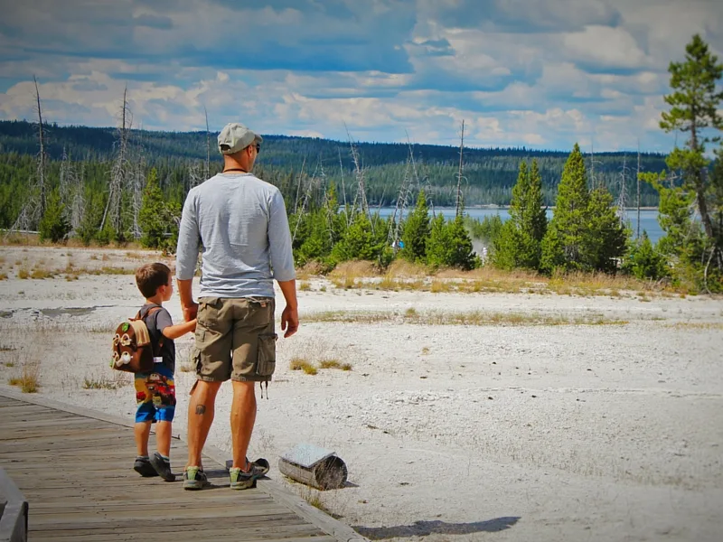 Rob Taylor and LittleMan West Thumb Geyser Basin Yellowstone 1