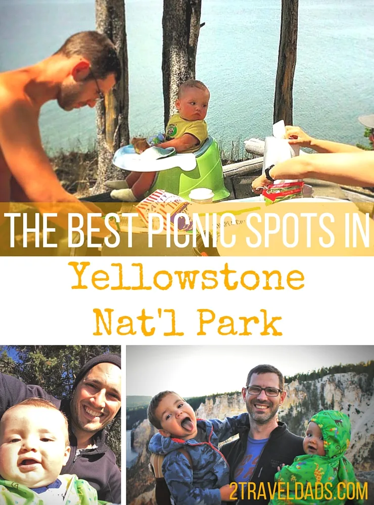 The best picnic spots in Yellowstone make a trip to the first National Park even better. Travel tips to #GetOutside! 2traveldads.com