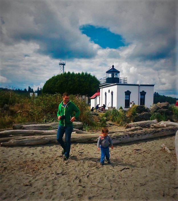 Chris Taylor and LittleMan at Point No Point Lighthouse 1