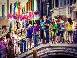 Colorful Tourists Venice