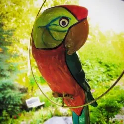 Hand Painted Ceramic Parrot 1