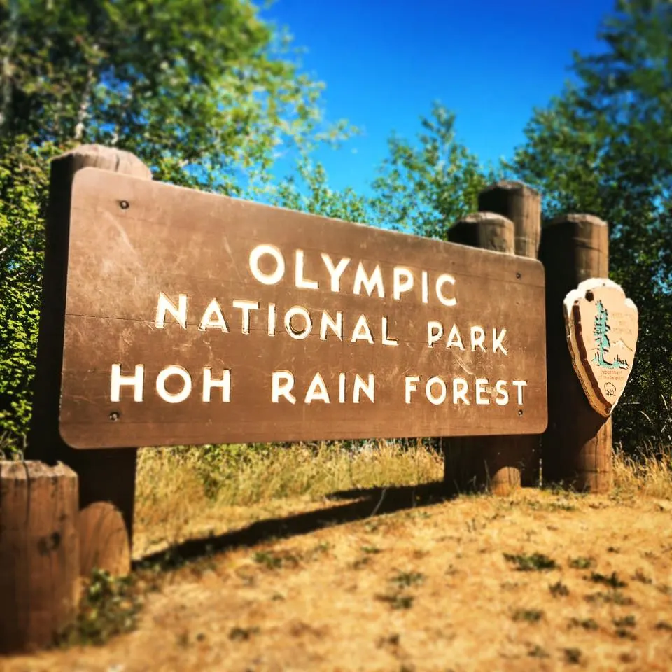 Hoh Rainforest Olympic National Park entrance
