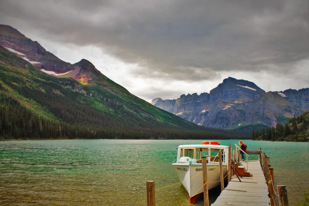 Lake Josephine Boat Dock Glacier National Park 1