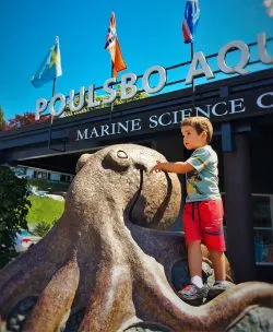 LittleMan and Octopus Sculpture Poulsbo Aquarium 2