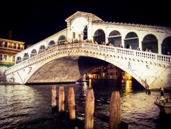 Rialto Bridge at Night Venice