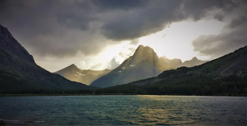 Storm on Swiftcurrent Lake Glacier National Park 1