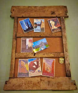 Travel Board with Postcards