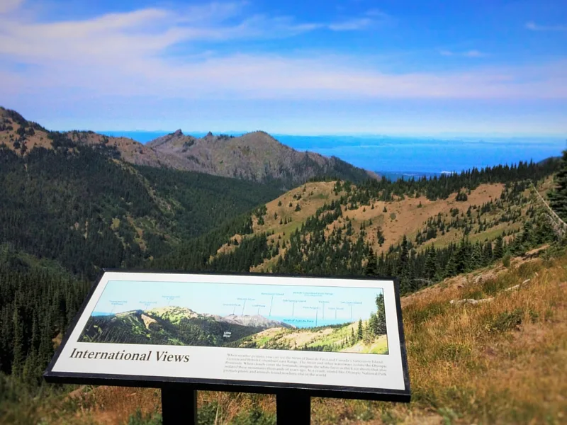 View to Canada hiking Hurricane Ridge in Olympic National Park 2traveldads.com