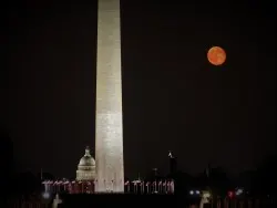 Washington Monument Blood Moon Capitol Building 1