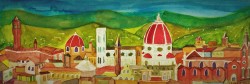 Watercolor Florence from Piazza Michaelangelo (2)