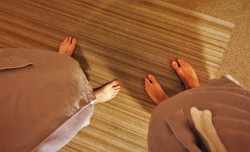 Bare feet in Robes at Hyatt Olive 8 Seattle