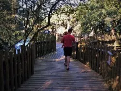 Chris Taylor and TinyMan in Swamp at St Augustine Alligator Farm 1