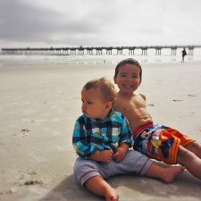 Dudes Sitting in Sand on Jax Beach 1