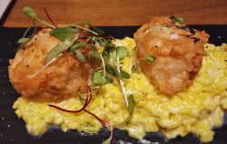 Fried Scallops on Risotto at Echo Restaurant King and Prince Resort St Simons GA 1