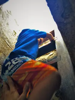 LittleMan climbing ladder in Fort Matanzas National Monument St Augustine FL