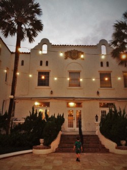 Vintage facade of Casa Marina Hotel, Jax Beach