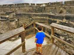 LittleMan on Battlements at Castillo San Marcos St Augustine 1