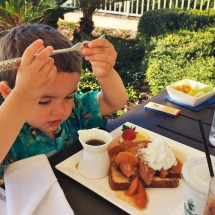 LittleMan with Peach French Toast at Echo Restaurant at King and Prince Resort St Simons GA 1