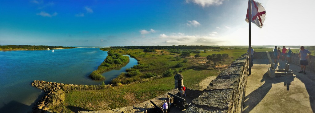 Panoramic from Lookout Tower on Fort Matanzas National Monument St Augustine FL