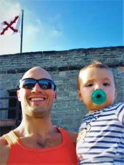 Rob Taylor and TinyMan at Fort Matanzas National Monument St Augustine FL 1