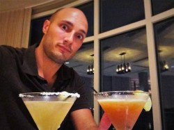 Rob Taylor with Cocktails at Echo Restaurant King and Prince Resort St Simons GA 1