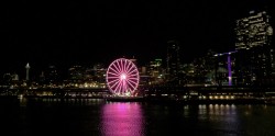 Seattle Skyline at Night with Great Wheel 4