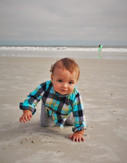 TinyMan Crawling on sand at Jax Beach 1