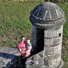 Chris Taylor and TinyMan at Fort Matanzas NP in St Augustine Florida