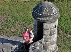 Chris Taylor and TinyMan at Fort Matanzas NP in St Augustine Florida