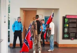 Confederate Racial Protest at Stone Mountain Park in Atlanta Georgia