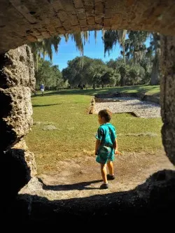 LittleMan at Fort Frederica Natl Monument St Simons GA 3 2traveldads.com