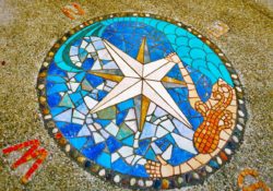 Mosaic Compass with Octopus at Pirate Museum St Augustine FL 1