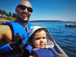 Rob Taylor and LittleMan Kayaking Agate Pass