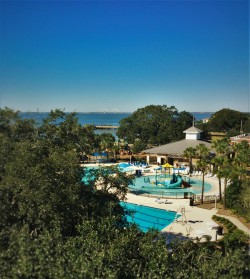 Waterpark and playground view from tower of St Simons Island Lighthouse Georgia 1