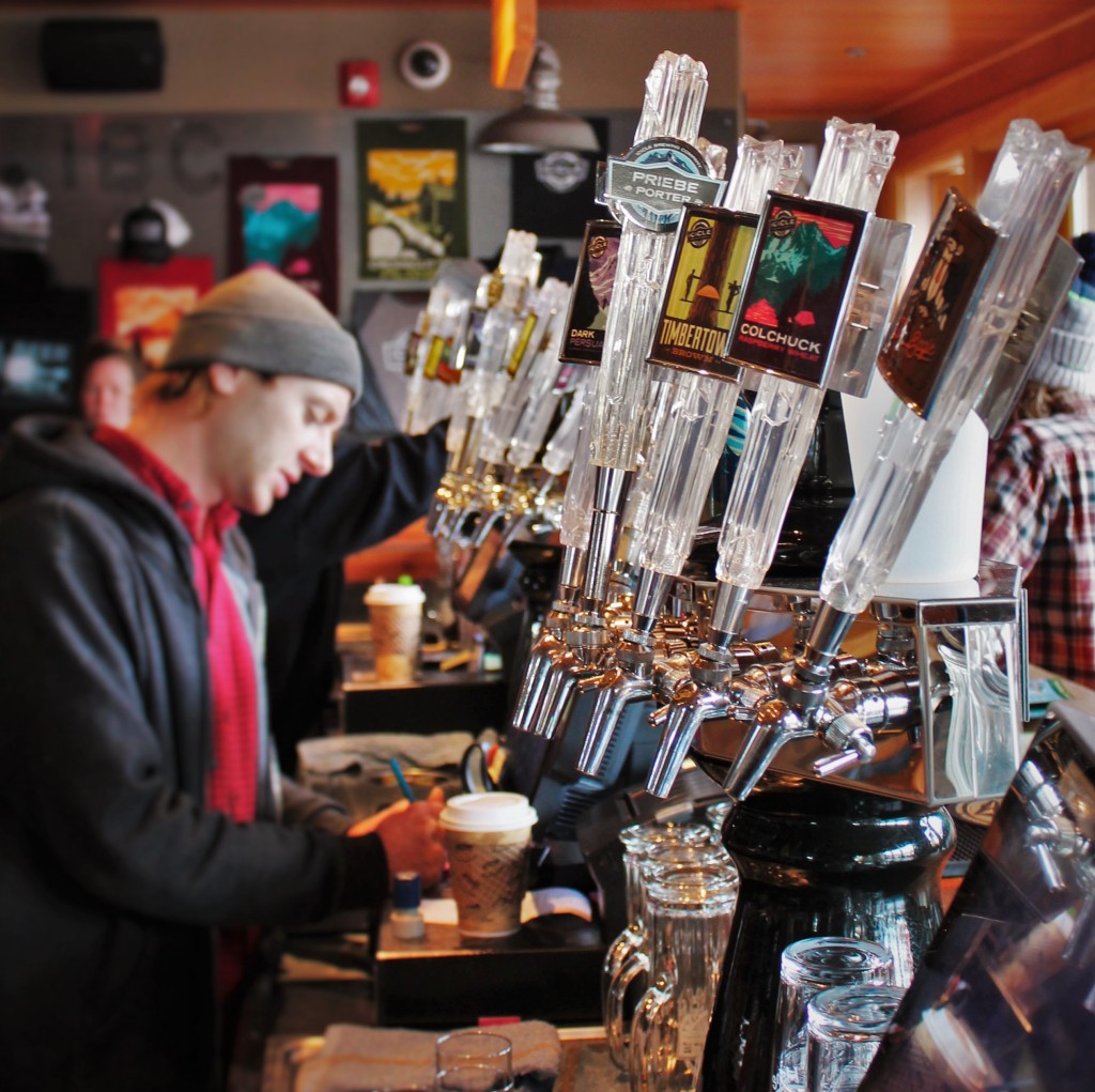 Beer Pull Handles at Icicle Brewing Company in Leavenworth WA 2traveldads.com