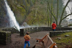 Chris Taylor and Dudes at Horstail Falls Waterfall Area Oregon 1
