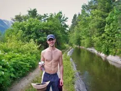 Chris Taylor hiking along Mountain Home Canal Leavenworth WA 1