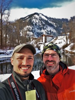 Chris and Rob Taylor in Leavenworth WA in the Snow 1