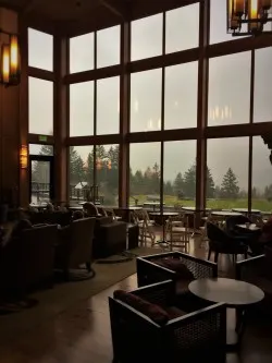 Floor to Ceiling Windows in Lobby at Skamania Lodge 2traveldads.com