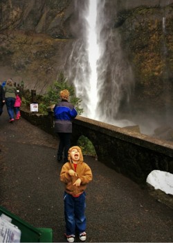 LittleMan at Multnomah Falls Columbia Gorge Oregon