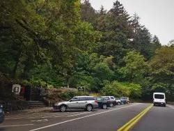 Parking Area at Wahkeena Falls Waterfall Area Columbia Gorge Oregon 1