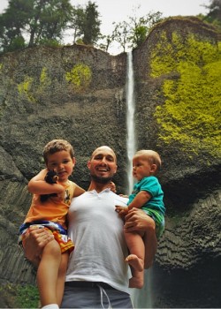 Rob Taylor and Dudes at Latourell Falls Columbia Gorge Waterfall Area Oregon