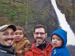 Taylor Family at Horsetail Falls in the Columbia Gorge Oregon