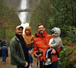 Taylor Family at Multnomah Falls Oregon 3